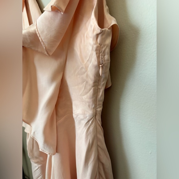 NWT Small NBD Revolve "Twain" Ruffle Sherbet Orange Mini Dress - Picture 6 of 7